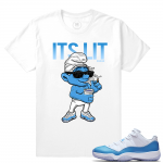 Match Jordan 11 UNC lows | Its Lit | White T shirt