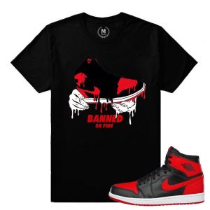 Match Banned 1s Jordan Retro| Banned 1s Drip |Black T shirt