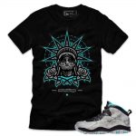 Lady Liberty 10s matching sneaker tees shirts | Liberty Muertos Streetwear Sneaker Tee Black