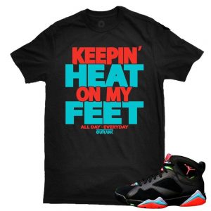 Marvin the Martian 7s matching sneaker tees shirts |Heat on Feet Sneaker Tee Black| Streetwear Online