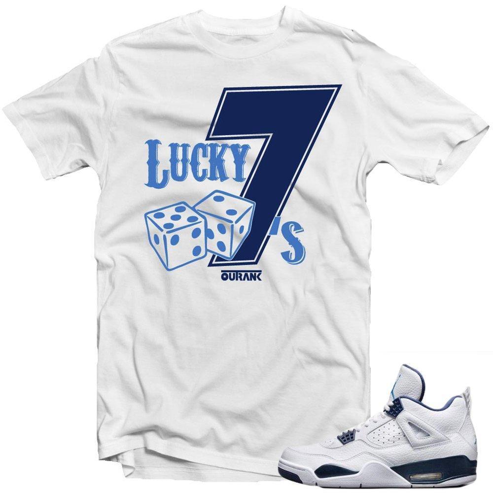 Columbia 4s Matching Sneaker Tees Shirts|'Lucky 7s' Sneaker Tees Shirt White