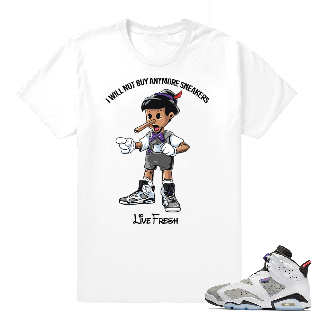 Jordan 6 Flint | Sneakerhead Pinocchio | White Shirt