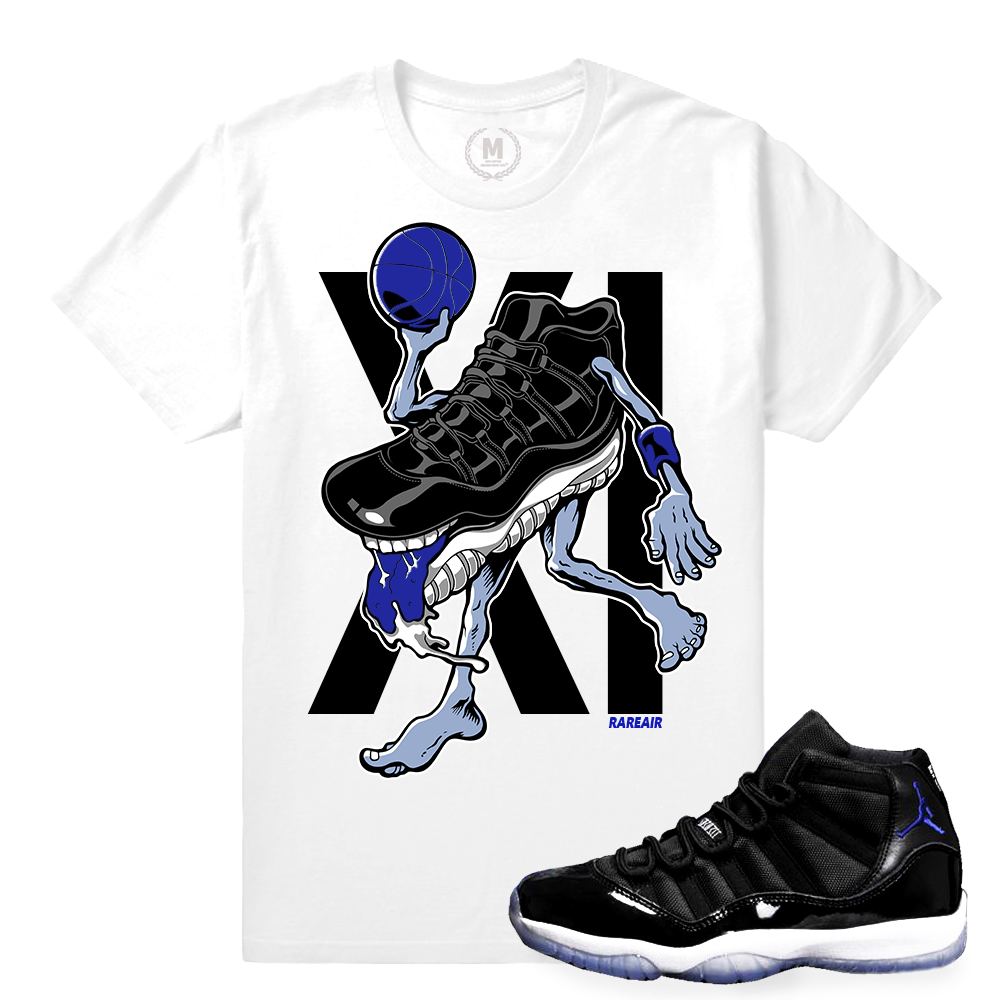 Match Jordan 11 Space Jam | Rare Air 11s | White T shirt