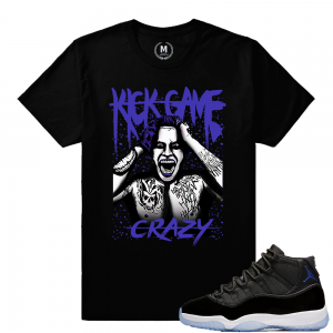 Match Jordan 11 Space Jam | Kick Game Crazy Joker | Black T shirt