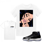 Match Jordan 11 Space Jam | Fake Love | White T shirt