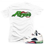 Jordan 5 Poison Green shirts to match 'Poison' White Sneaker Tees shirt