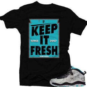 Lady Liberty 10s matching sneaker tees shirts |Keep it Fresh Sneaker Tee Black| Streetwear Online