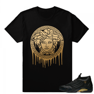 Match Air Jordan 14 DMP | Medusa Drip | Black T shirt