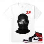 Match Jordan 1 Black Toe | Ski Mask MJ | White T shirt