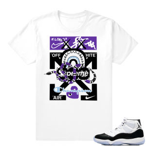 Concord 11 Jordan | Designer Mashup | White shirt