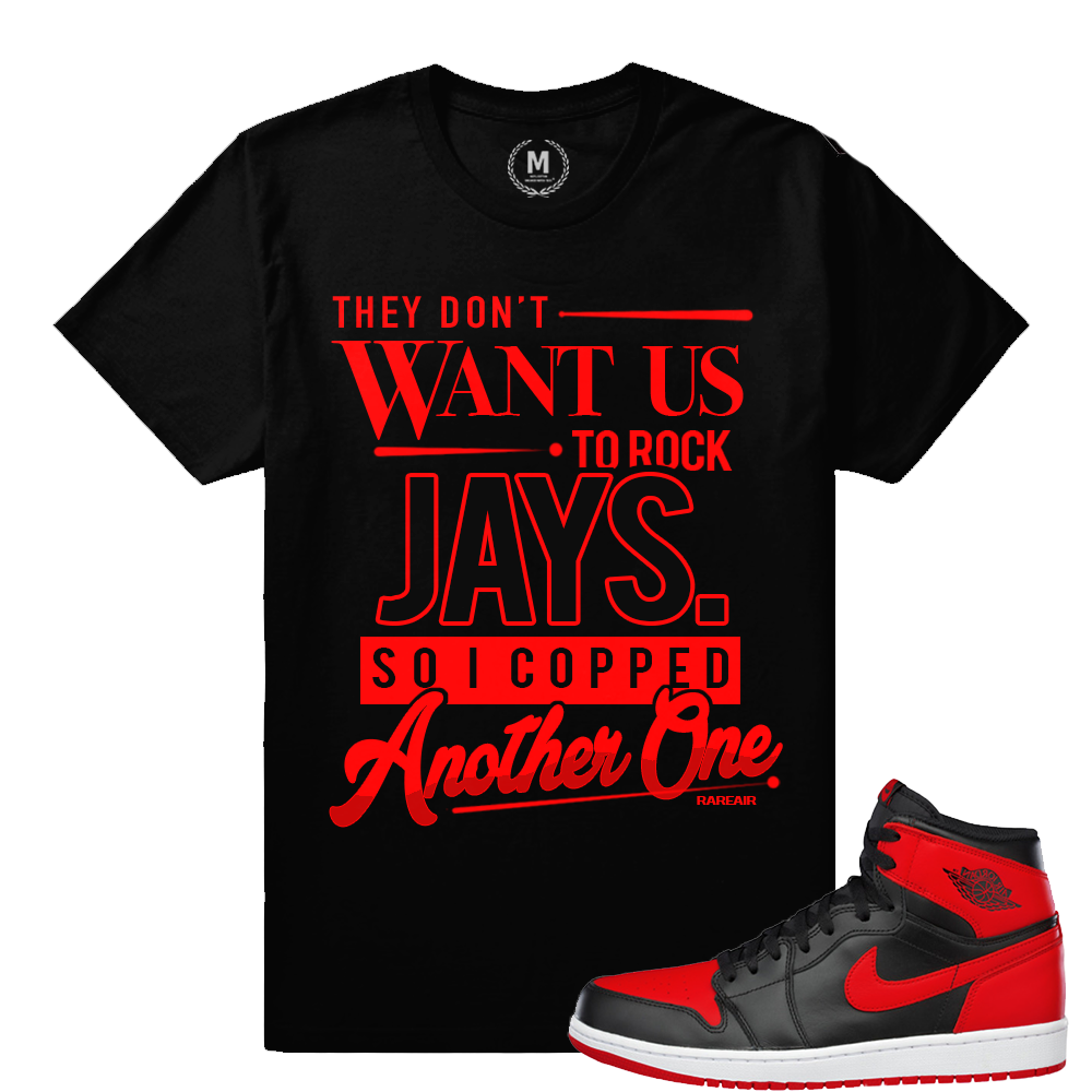 Match Banned 1s Jordan Retro | Another One | Black T shirt