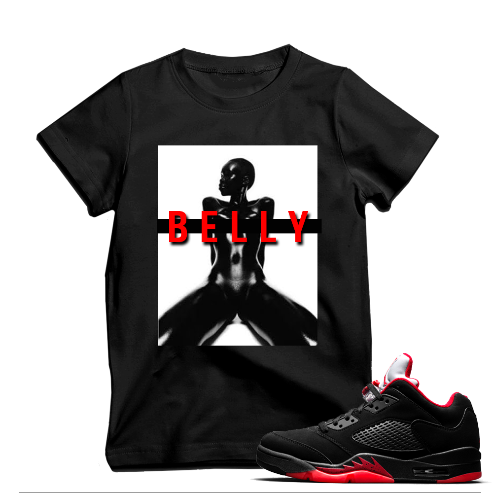 Match Air Jordan 5 Alternate 90 | 'Belly' | Black T shirt