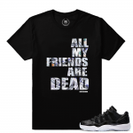 Match Air Jordan 11 Barons | Friends | Black T shirt