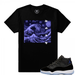 Match Jordan 11 Space Jam 2016 | Wavy | Black T shirt