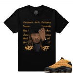 Match Air Jordan 13 Chutney | Mask Off | Black T shirt