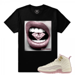 Match GS Plum 12s Jordan Retro | Diamond Lips | Black T shirt