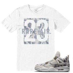 Jordan 4 Snakeskin Premium | Rare Air 23 Snakeskin Print | White T shirt