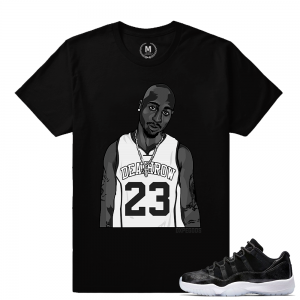 Match Air Jordan 11 Barons | Death row Jersey | Black T shirt