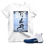 Match French Blue 12 Jordan Retros | DXPE Champ | White T shirt