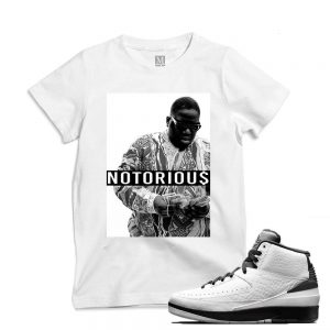 Match Air Jordan 2 Wing it| 'Notorious' | White T shirt