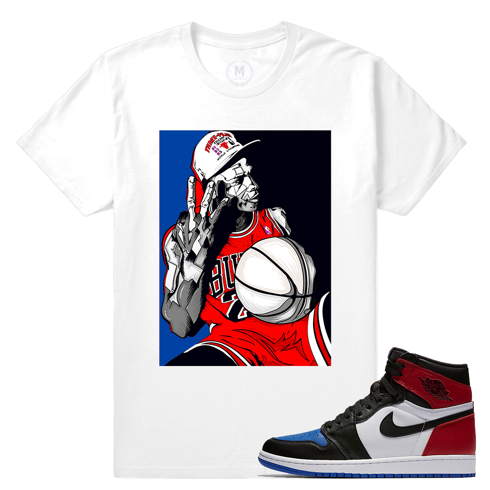 Match Jordan 1 Top 3 | 3 Peat | White T shirt