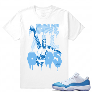 Match Jordan 11 UNC lows | Above All Odds | White T shirt