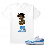 Match Jordan 11 UNC lows | Kodak x University | White T shirt