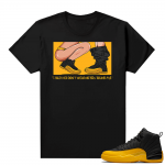 Jordan 12 University Gold shirt - Black - No 350s