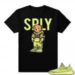 Frozen Yellow Yeezys | SPLY YZY Bear | Black shirt