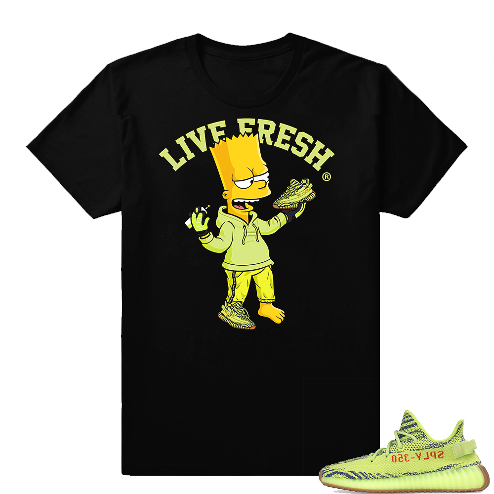 Frozen Yellow Yeezys | Sneakerhead Bart | Black shirt