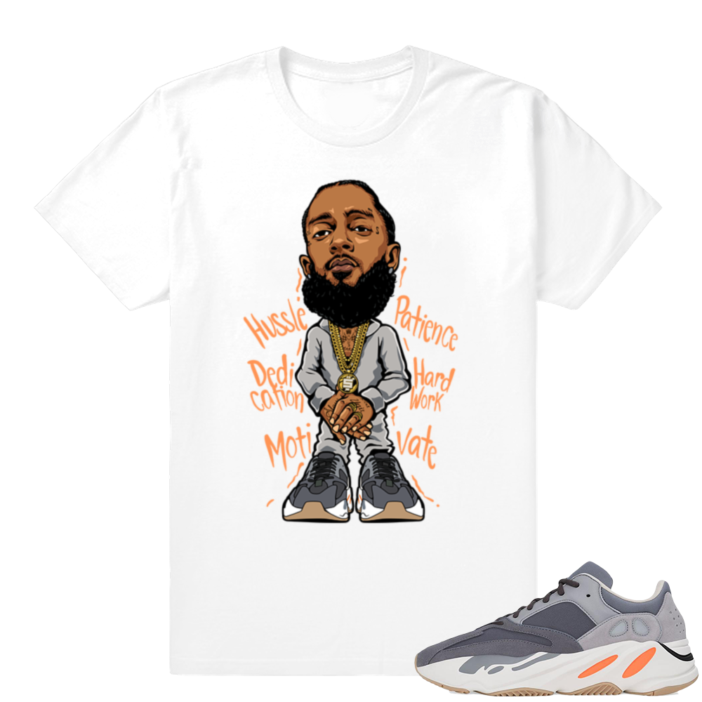 Magnet Yeezy 700 | Nipsey Hussle | White shirt