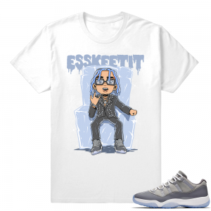 lil pump esketit shirt  Cool Grey 11 low  White tee