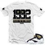 Jordan 7 Champagne shirts to match 'Sevens' White Sneaker Tees shirt