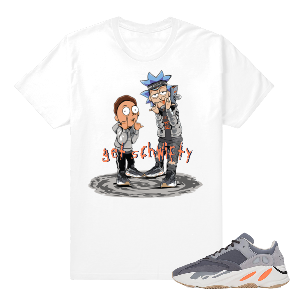 Magnet Yeezy 700 | Get Schwifty | White shirt