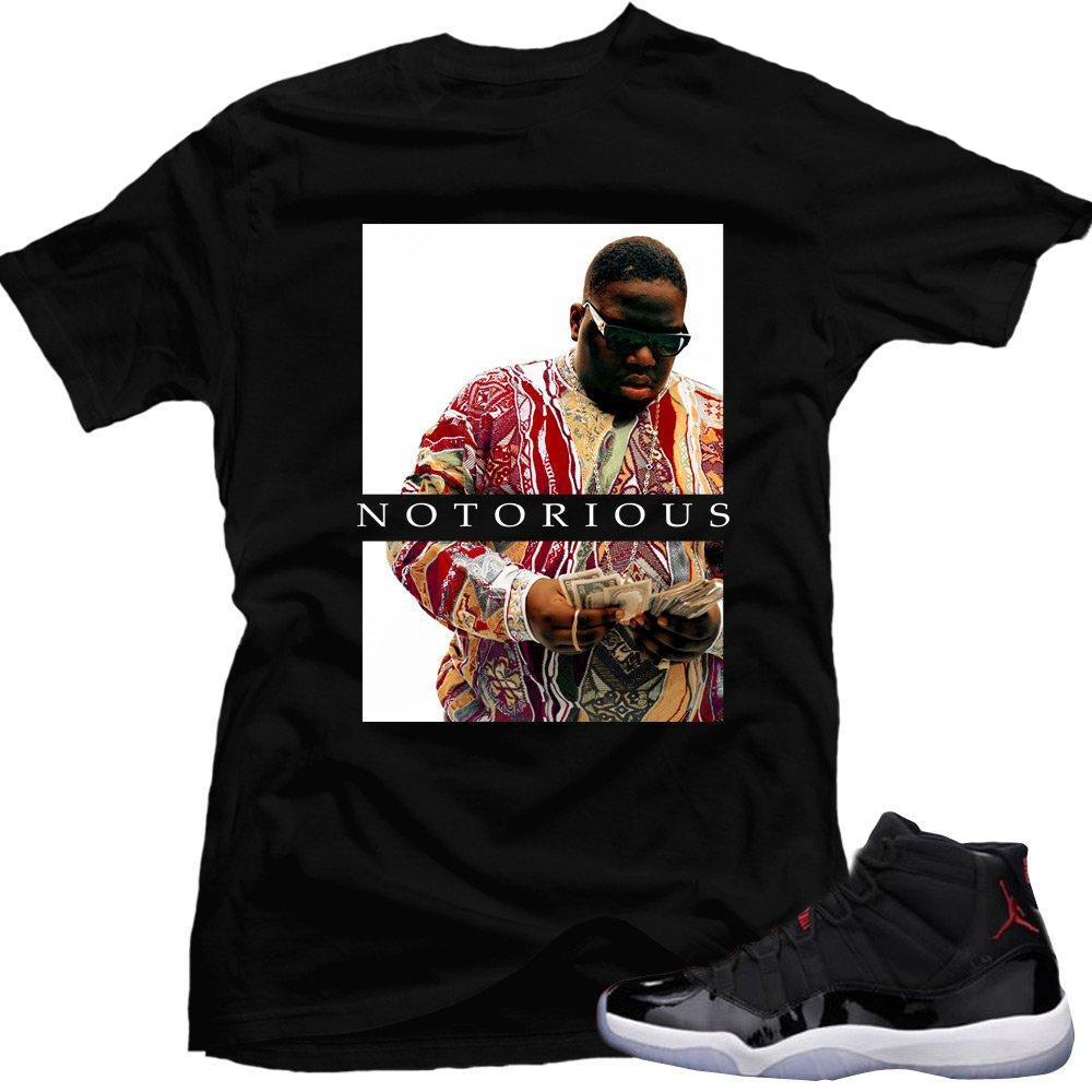 Jordan 11 72-10 shirts to match 'Notorious' |Black Tee