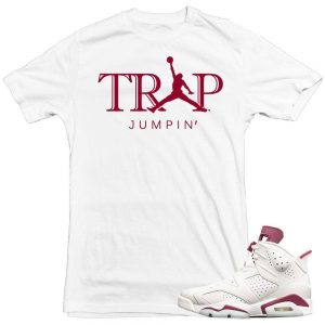 Maroon 6s match 'Trap Jumpin' shirt | White Sneaker tee Shirt