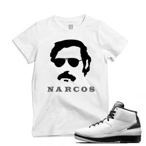 Match Air Jordan 2 Wing it| 'Narcos' | White T shirt