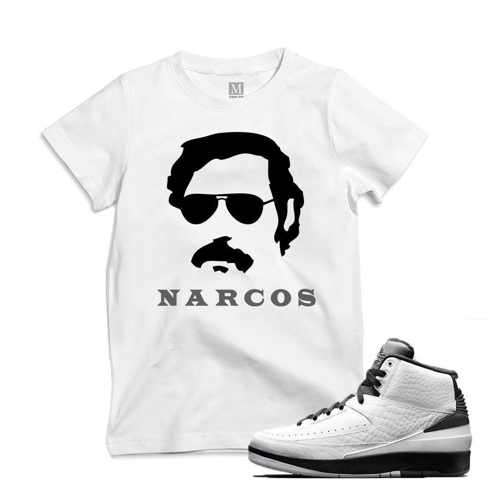 Match Air Jordan 2 Wing it| 'Narcos' | White T shirt