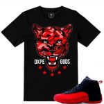 Match Flu Game 12 Jordan Retros | DXPE GODS Savages | Black T shirt