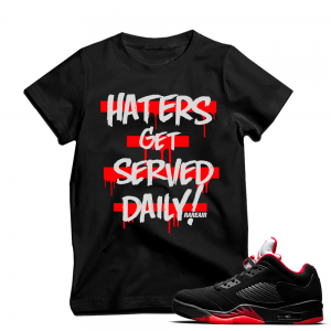 Match Air Jordan 5 Alternate 90 | 'Haters Served' | Black T shirt