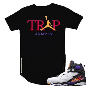 Jordan 8 Three Peat shirts to match 'Trap Jumpin' Black SCOOP Black Tee