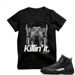 Match Air Jordan 12 The Master | 'Killing It' | Black T shirt