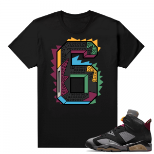 Bordeaux 6s Jordan Sneaker Tees Shirts Black Big 6