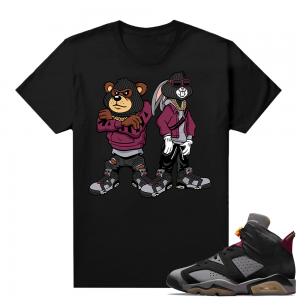 Bordeaux 6s Jordan Sneaker Tees Shirts Black Big Steppas