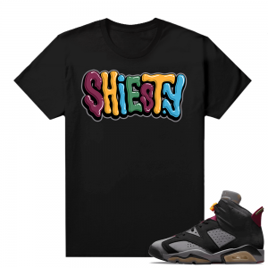 Bordeaux 6s Jordan Sneaker Tees Shirts Black Bubble Drip Shiesty