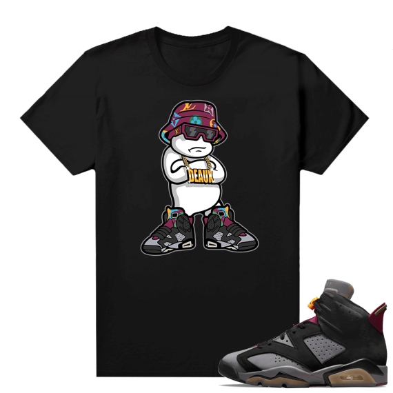 Bordeaux 6s Jordan Sneaker Tees Shirts Black Deauxboy Fresh