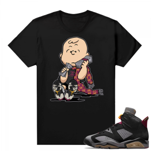 Bordeaux 6s Jordan Sneaker Tees Shirts Black Designer Charlie