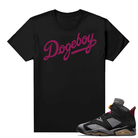 Bordeaux 6s Jordan Sneaker Tees Shirts Black Dogeboy