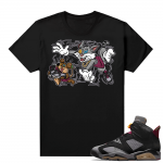 Bordeaux 6s Jordan Sneaker Tees Shirts Black Finesse