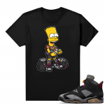 Bordeaux 6s Jordan Sneaker Tees Shirts Black Fresh Bart